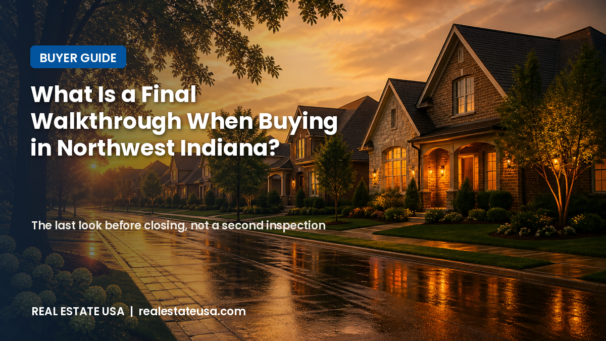 What is a final walkthrough when buying a home in Northwest Indiana: the last look before closing, not a second inspection